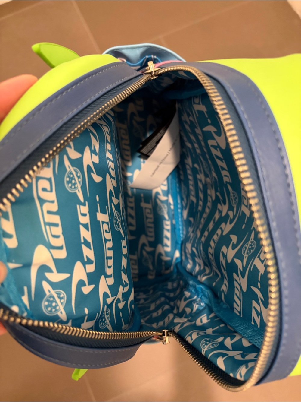 Disney Pixar Alien Pizza Planet Loungefly Backpack - Green/Blue - Picture 7 of 7